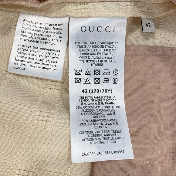 Gucci Horsebit Ivory Tweed Shorts - Picture 13 of 16